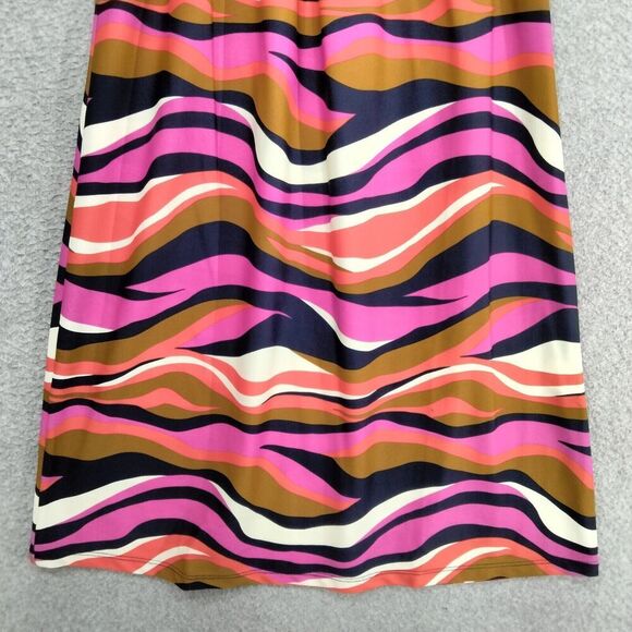 Jude Connally Swing Dress Womens Sz XS Multicolor Wave Print Short Sleeve Ruffle - Picture 3 of 11